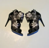Pierre Hardy Black and White Laser Cut Lily Sale Heels Discount Shoes