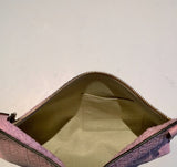 Loewe T Pouch Large in Engraved Leather Clutch Bag Soft Pink Sale