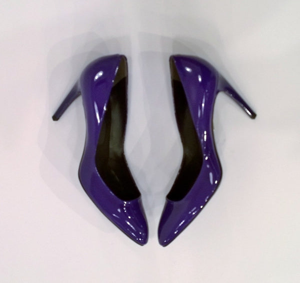 Roger Vivier Violet Patent Leather Heels Sale Shoes
