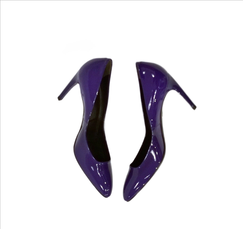 High Purple Wedding Shoes high heel SALE size 6 -- 3.5 inch heel -  Aubergine colored shoes Ready to ship - Eggplant shoe