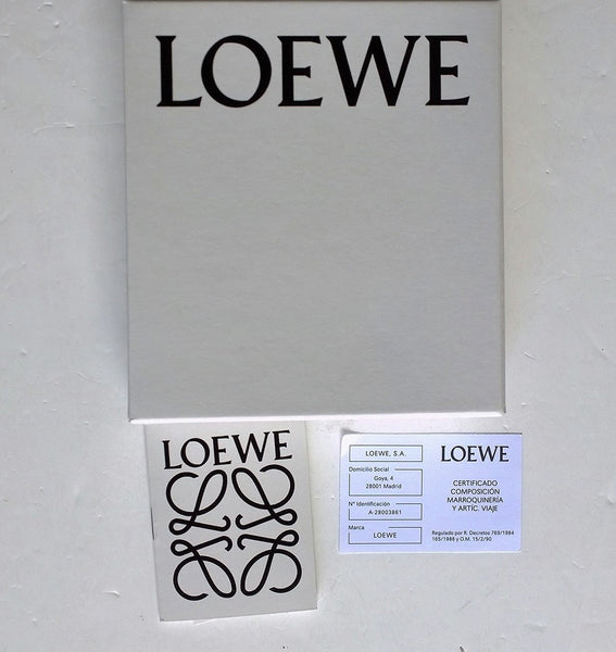 Loewe Anagram Embossed Logo Leather Coin Card Case Wallet Holder