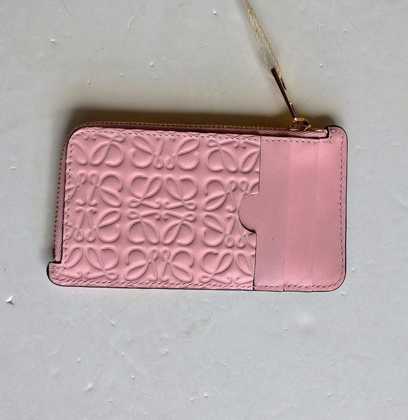 Loewe Anagram Embossed Logo Leather Coin Card Case Wallet Holder