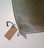 Alaia Silver Leather Arabesque Clutch Bag Laser Cut
