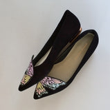 Sophia Webster Talulah Butterfly Black Flats Shoes bibi