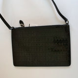 Alaia Black Laser Cut Out Clutch Bag with shoulder strap