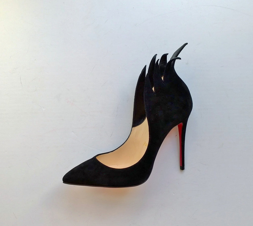 Bianca heels Christian Louboutin Black size 38.5 EU in Suede - 13915787