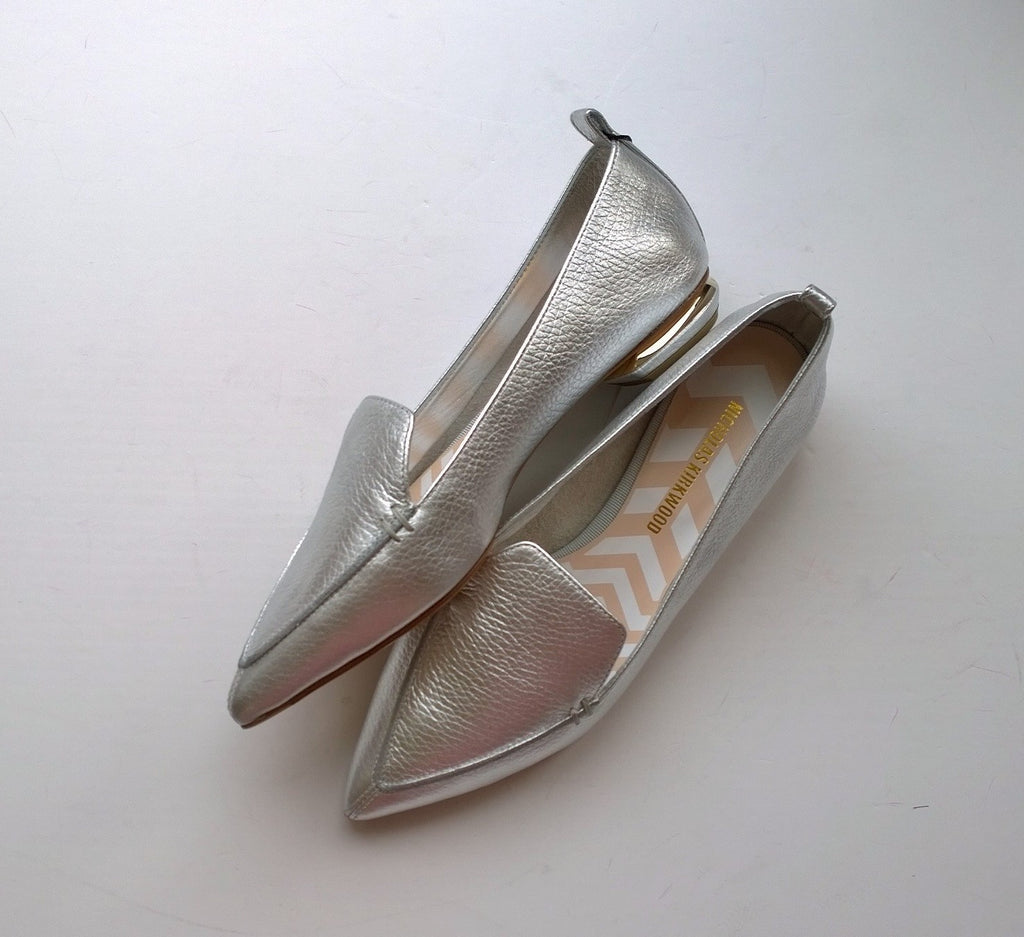 Nicholas Kirkwood Pre-owned Women's Fabric Ballet Flats - Silver - EU 41