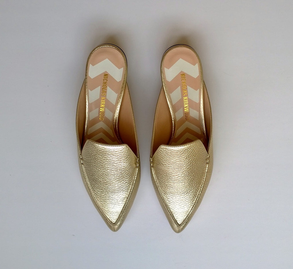 Nicholas Kirkwood Beya Loafers in Gold Leather Golden Metallic ref.852922 -  Joli Closet