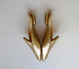 Nicholas Kirkwood Beya Slippers new in box loafers flats Platino Gold metallic leather
