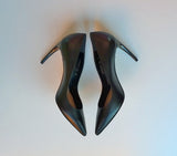 Alexander McQueen Black Leather Horn Heel Pumps