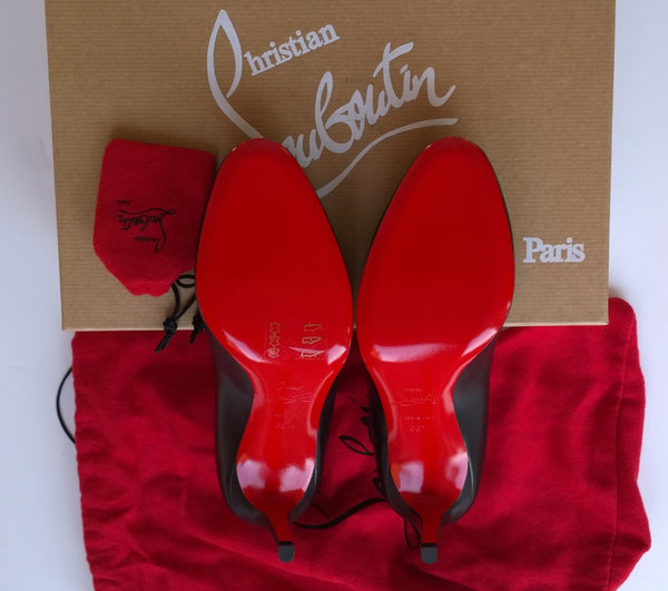 Christian Louboutin Simple 85 Black Nappa Leather Heels new shoes