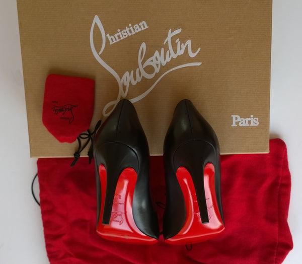 Christian Louboutin Simple 85 Black Nappa Leather Heels new shoes