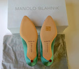 Manolo Blahnik Mint Green Hangisi 70 Heels