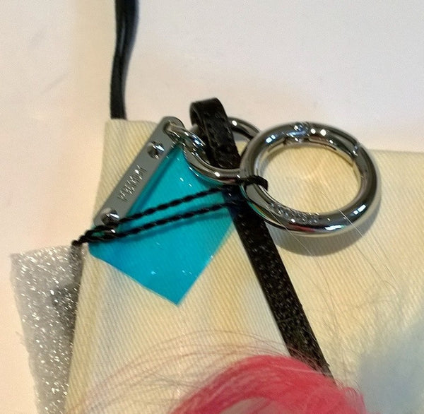 Fendi Mini Karlito Fur Mohawk Charm Purse Keychain Handbag Pink