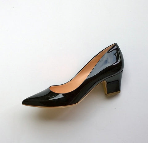 Rupert Sanderson New Pierre Black Patent Leather Heels