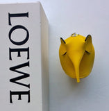 Loewe Leather Elephant Coin Purse in Yellow