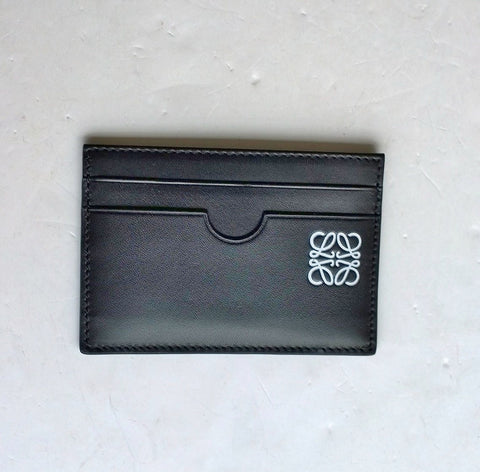 Loewe Leather Cardholder in Black Leather with Anagram Logo