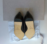 Jimmy Choo Romy Black Leather Pumps Flats sale shoes