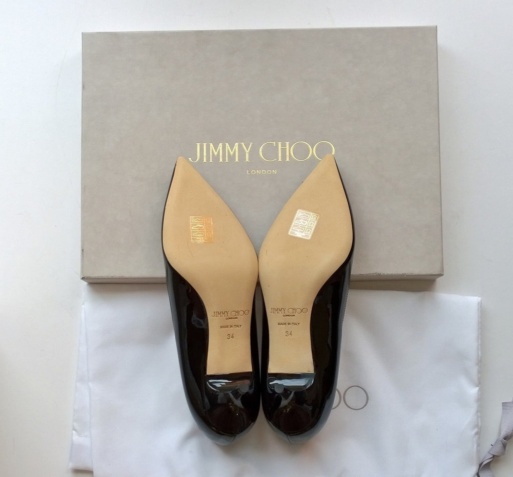 Jimmy Choo Black Patent Pointed Toe Multi Strap Mary Jane Pumps Size 41  Jimmy Choo | The Luxury Closet