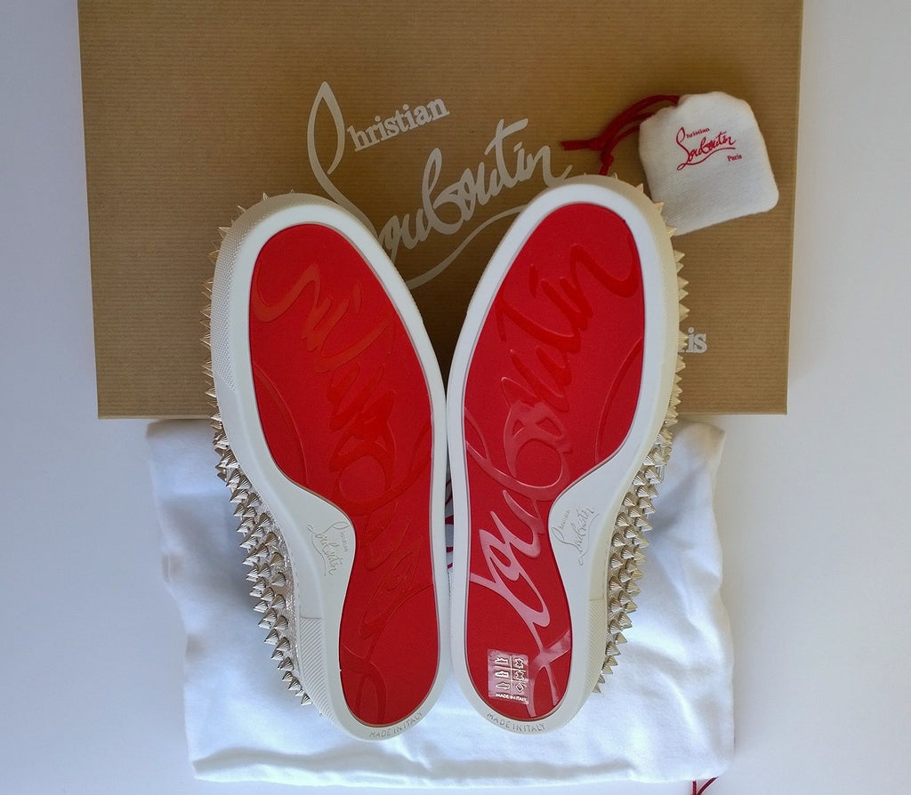 Christian Louboutin Roller Boat Studs Sneakers new in box spikes silve –  AvaMaria