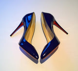 Christian Louboutin Pigalle Follies Dark Blue Patent Heels new in box shoes nomade