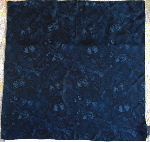 Valentino Seta Camubutterfly Print Silk Scarf in Indigo Blue