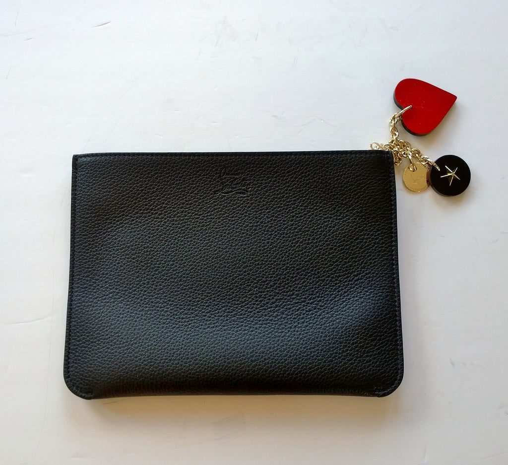 Leather clutch bag Christian Louboutin Black in Leather - 26152340