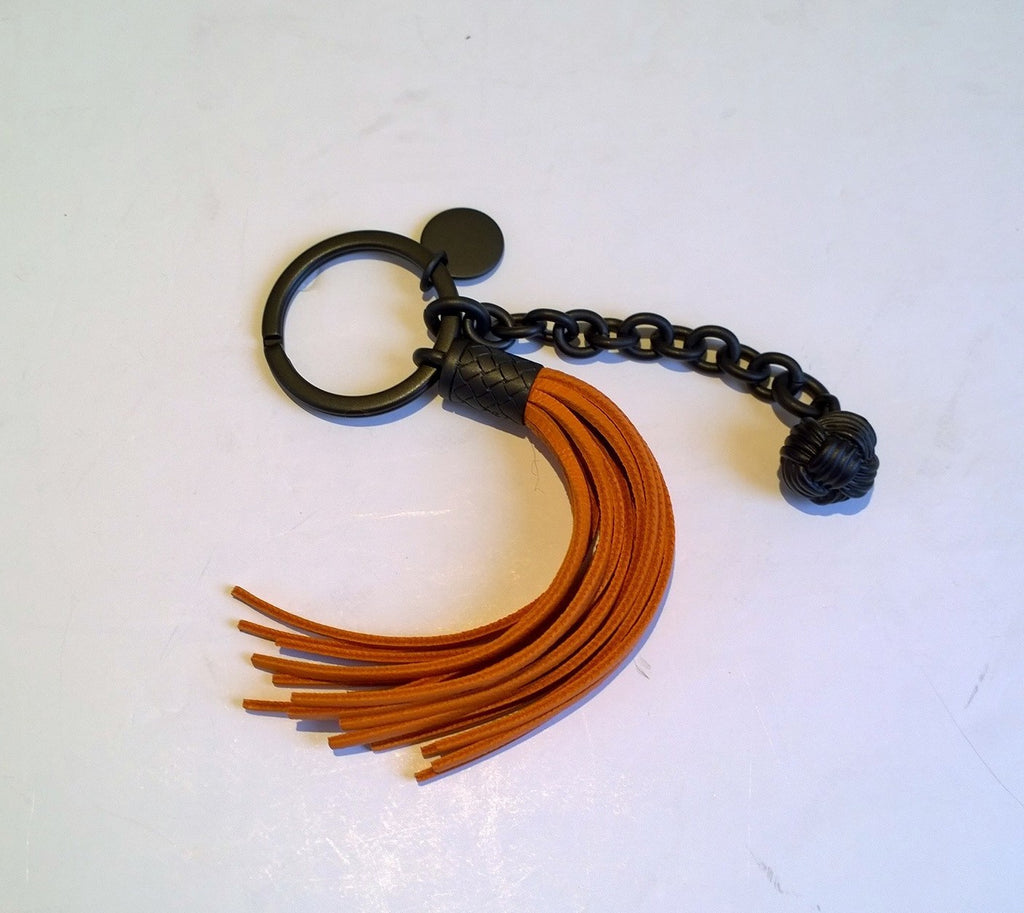 キーホルダー・キーリング *BOTTEGA VENETA* Intrecciato Nappa key ring orange gold 6087 Buy Bottega Veneta Gold Gold Intrecciato Key Ring for Women