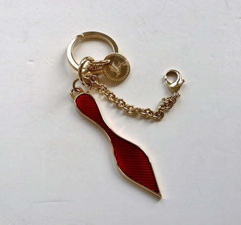 Christian Louboutin Red Soles Key Ring with Gold Charms Bag