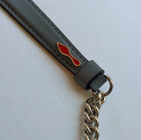 Christian Louboutin Rubylou Shadow Gray Suede Chain Bag small purse