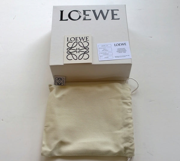 Loewe Degrade Calf Leather Bag Strap in White Grey and Black