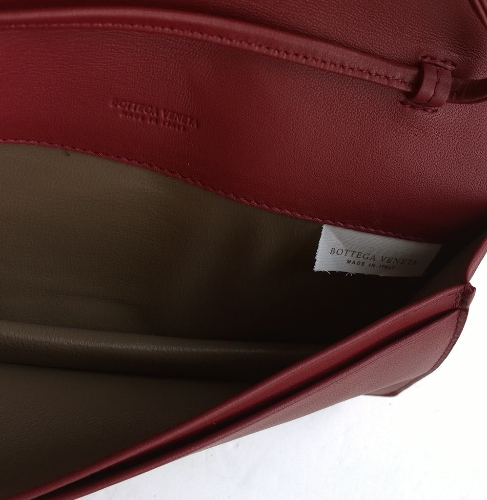 Bottega Veneta Woven Leather Tote Bag in Oxblood Leather Burgundy
