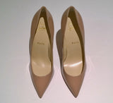 Christian Louboutin Pigalle 100 Beige Nude Patent Heels