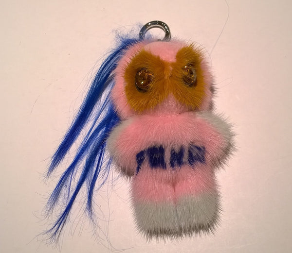 Fendi Piro-Chan Pink Fur Bag Charm