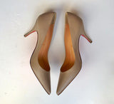 Christian Louboutin Clare 80 Leather Heels in Mushroom Fungo Taupe Grey
