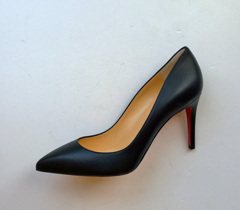 Christian Louboutin Pigalle 85 Black Leather Heels new in box shoes