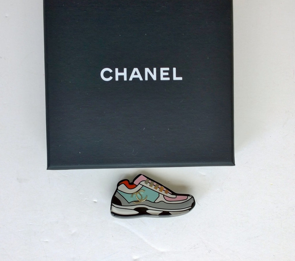Chanel Sneaker Resin Brooch Accessories Trainer Pin Costume Jewelry –  AvaMaria