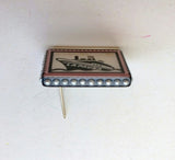Chanel Yacht Cruise Resin Stamp Brooch Pin with Pearl Details Accessories