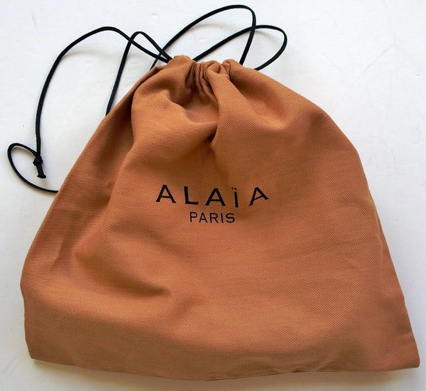 Alaïa Arabesque Black Leather Silver Studs Bag Strap