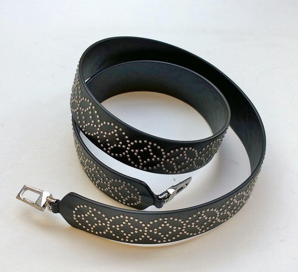Leather Strap for Handbag With Golden Clasp 