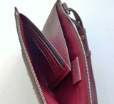 Givenchy Antigona Burgundy Leather Crossbody Clutch Wallet Oxblood Bag Pouch