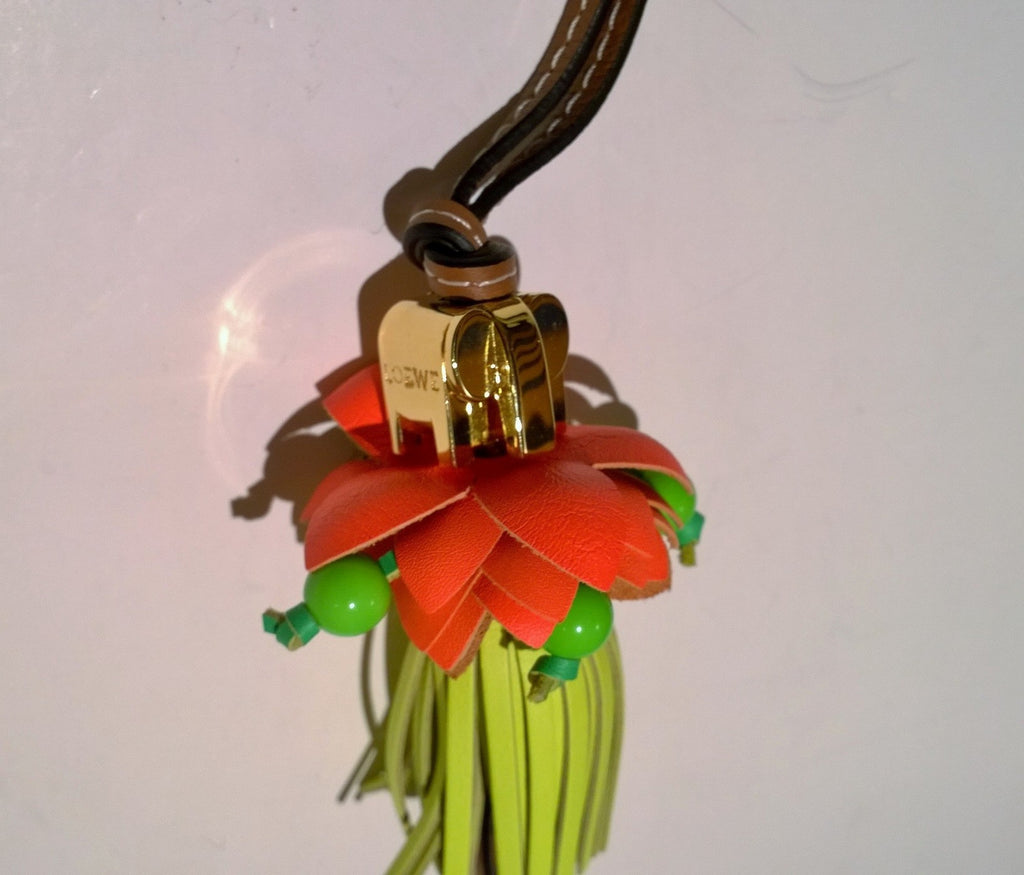 Loewe Paula's Ibiza Gold Elephant Tropical Flower Bag Charm – AvaMaria