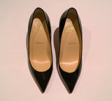 Christian Louboutin Pigalle 85 Black Patent Heels