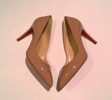 Christian Louboutin Pigalle Nude Patent 85 Beige Heels